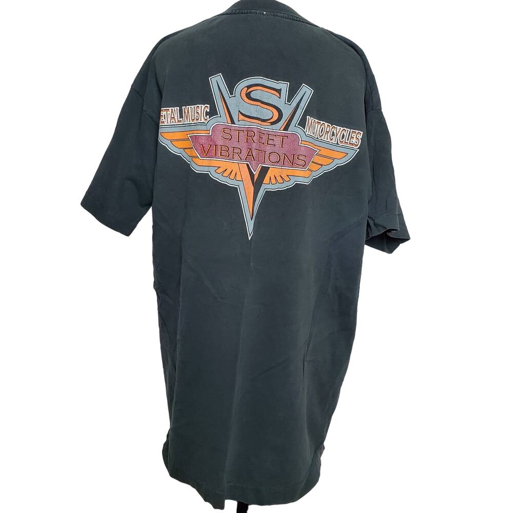 Street Vibrations Metal Music Motorcycles Tee XL